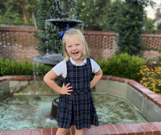 Little girl first day of school